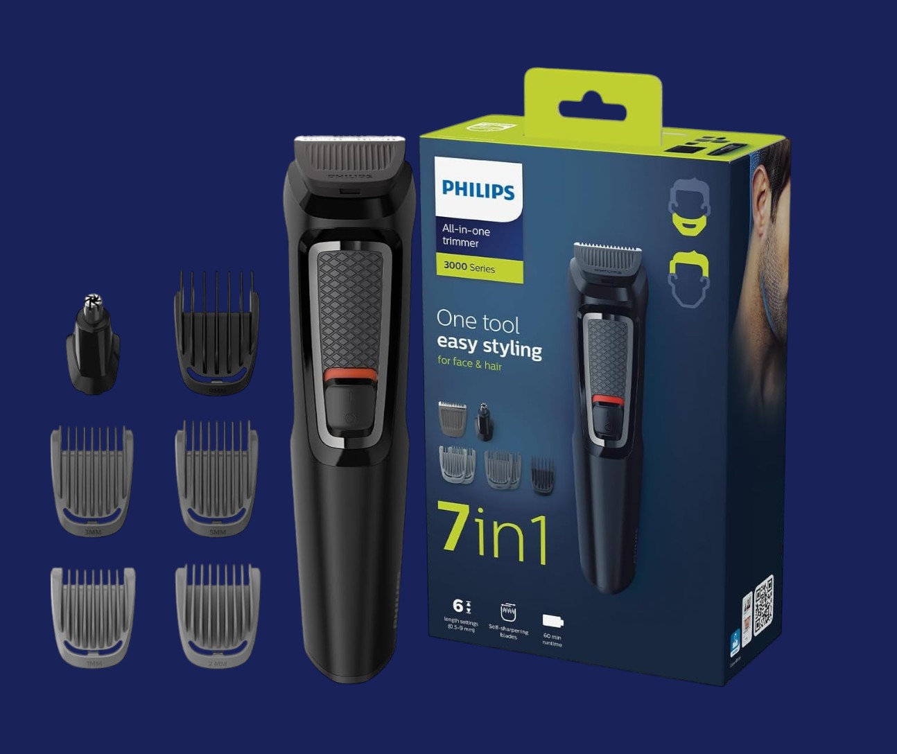 Multigroom Series 3000 7 in 1 Face and Hair MG3720 Black