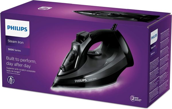 Philips 5000 Series Steam Iron, 2600 W, DST5040/86 BLACK - Image 2
